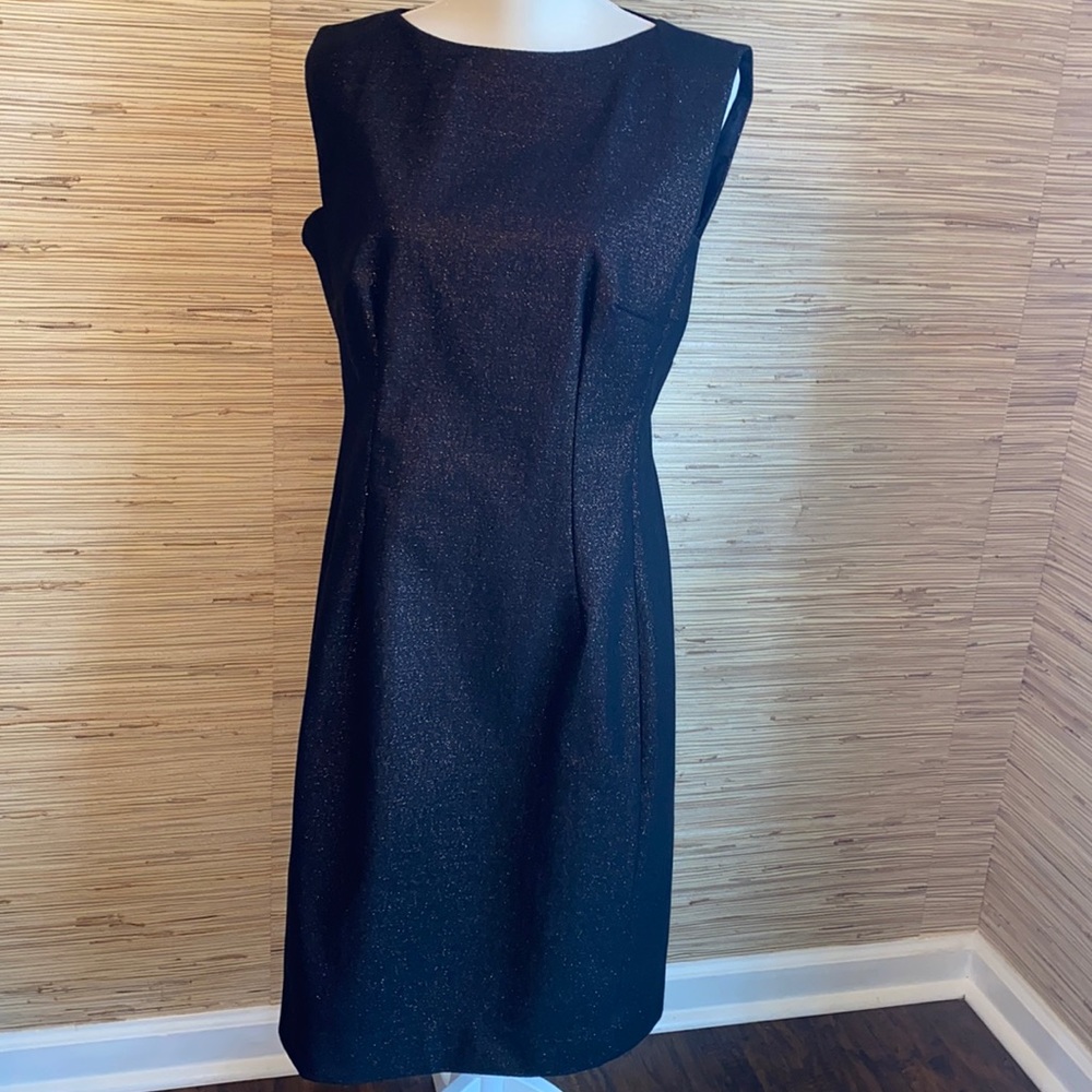 CANVAS by Lands’ End black red shimmer glitter party dress new without tags 12